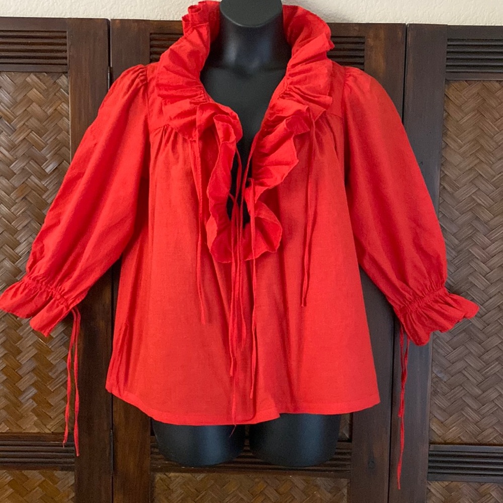 STAR OF INDIA - Vintage Red Pirate Shirt Small